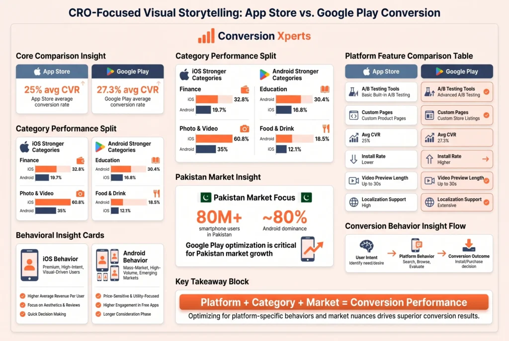App Store vs Google Play conversion rates