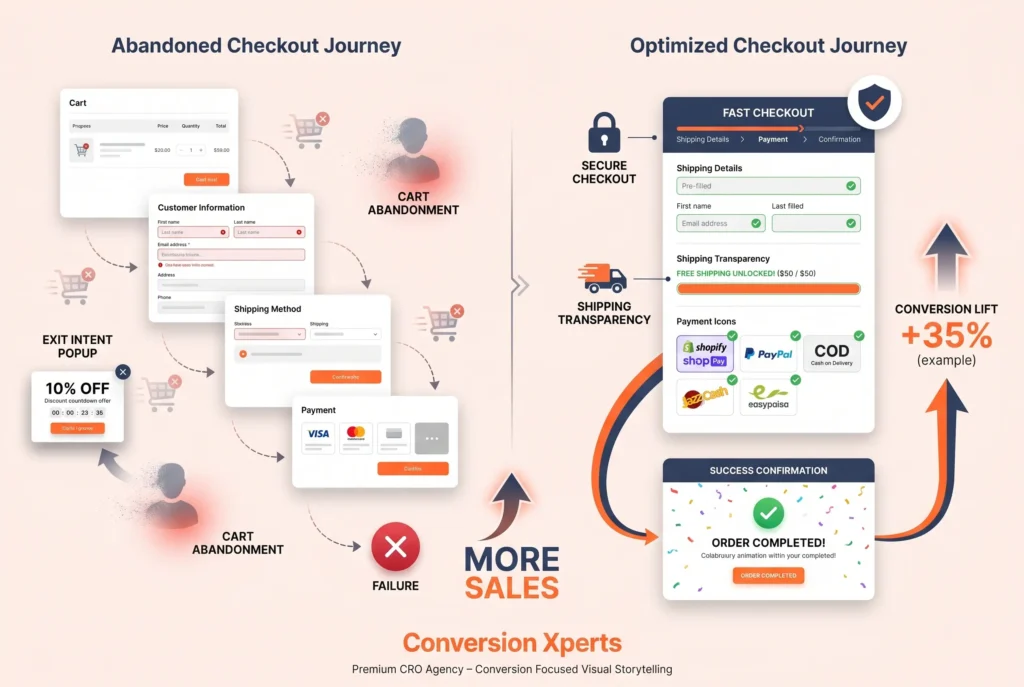 Checkout optimization for conversion rate improvement