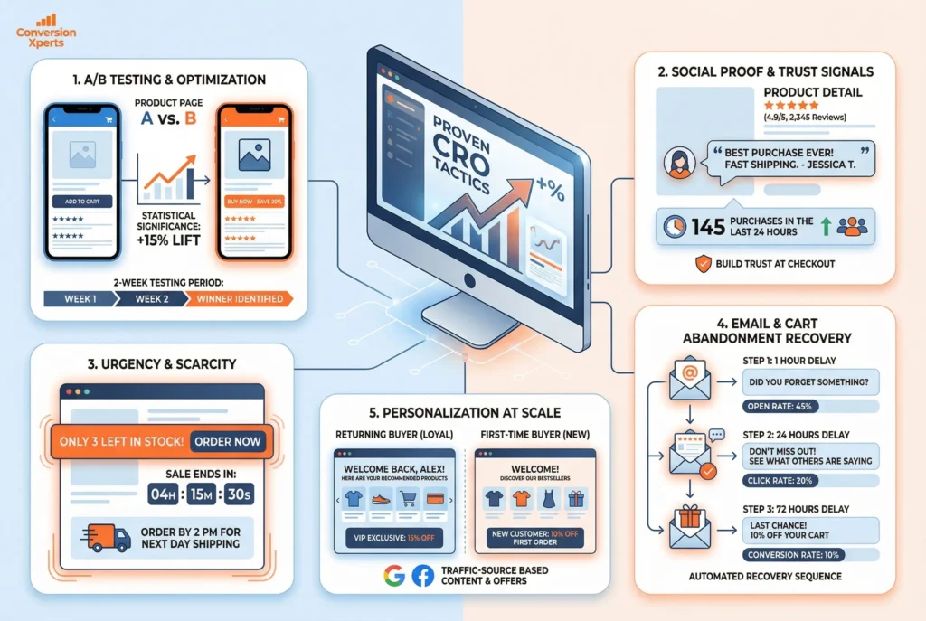 CRO strategies that effectively increase conversion rates and improve performance