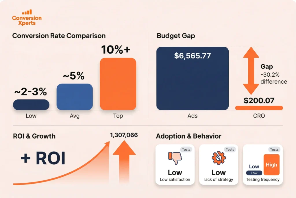 General CRO statistics 2026 - Conversion Rate Optimization data by Conversion Xperts