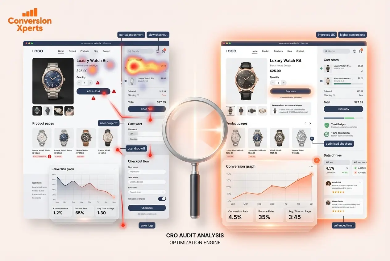 Ecommerce CRO audit step-by-step guide 2026 for improving conversion rates