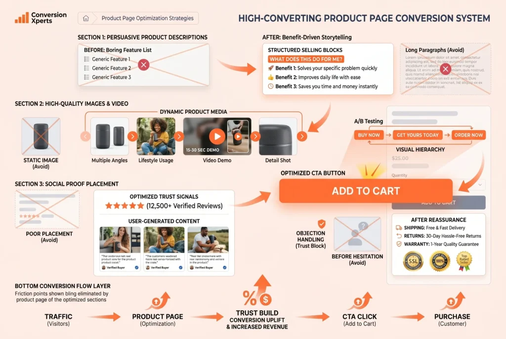 Shopify product page optimization for higher conversions
