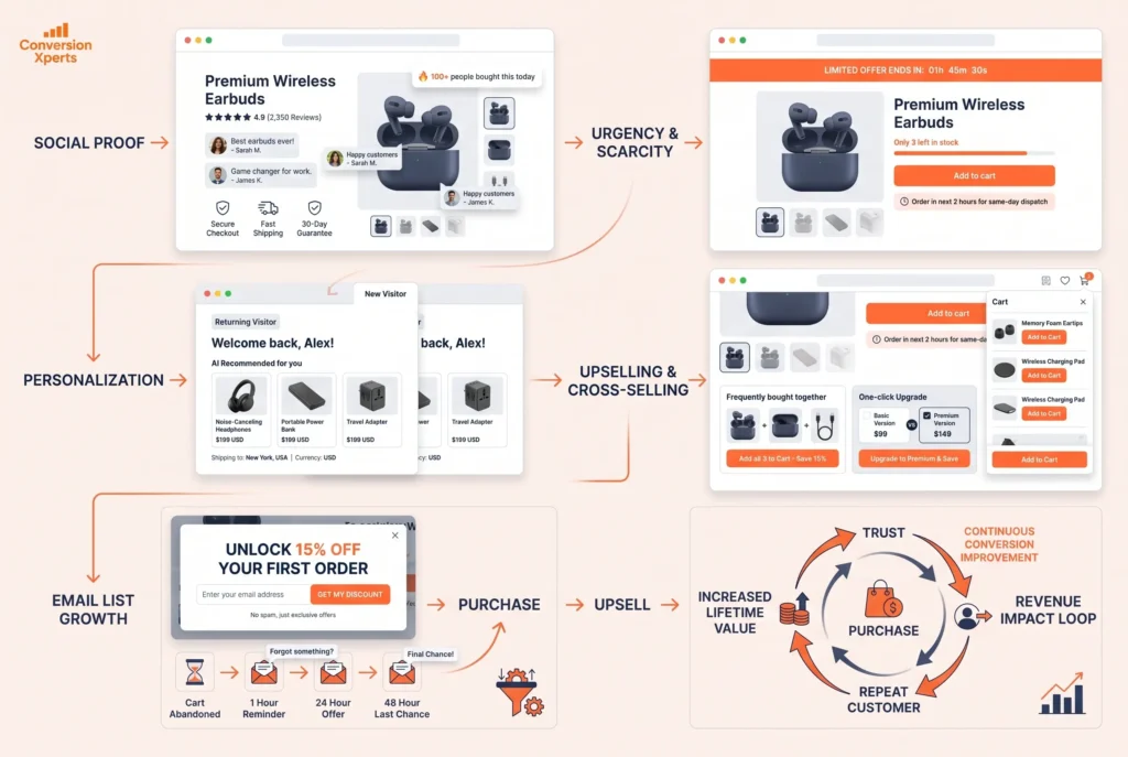 Boost conversion rate with social proof and urgency tactics