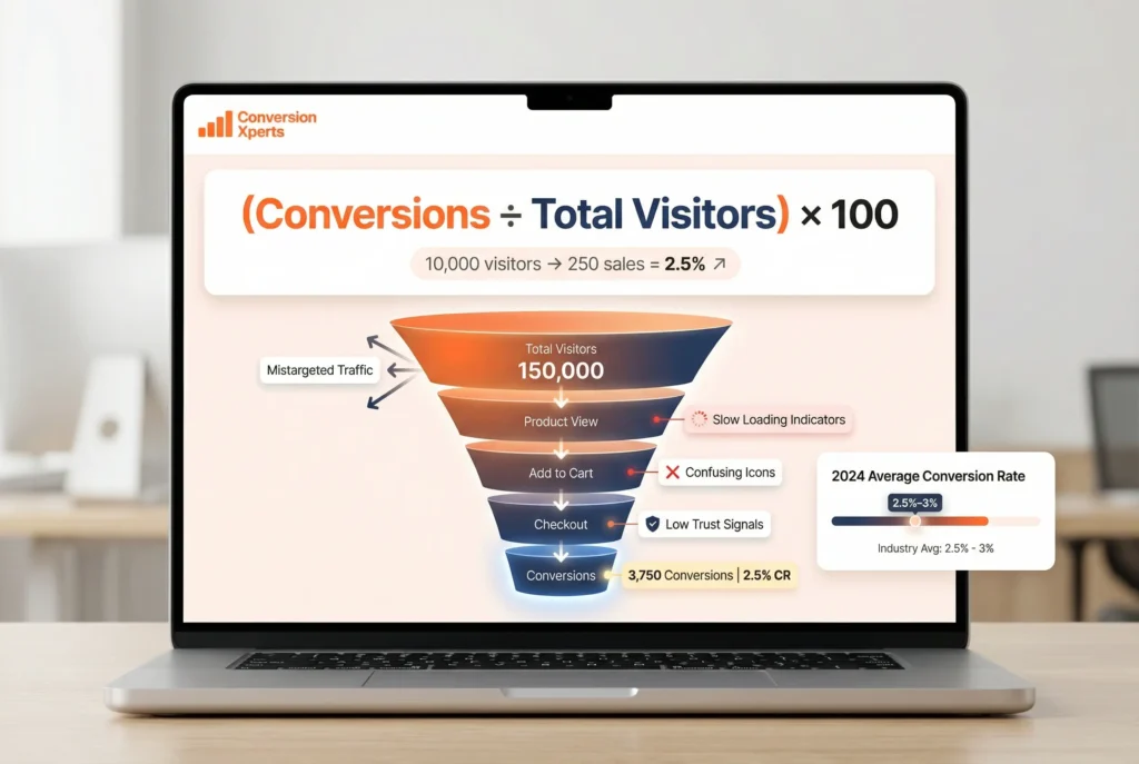 What is ecommerce conversion rate and how to calculate it explained