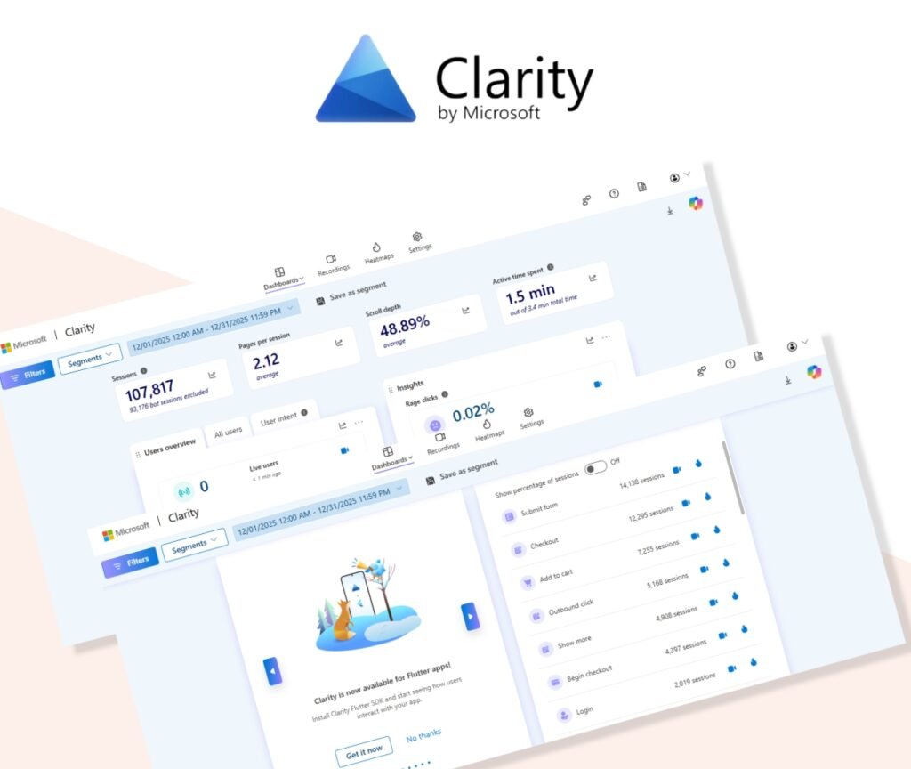 Microsoft Clarity user behavior analysis