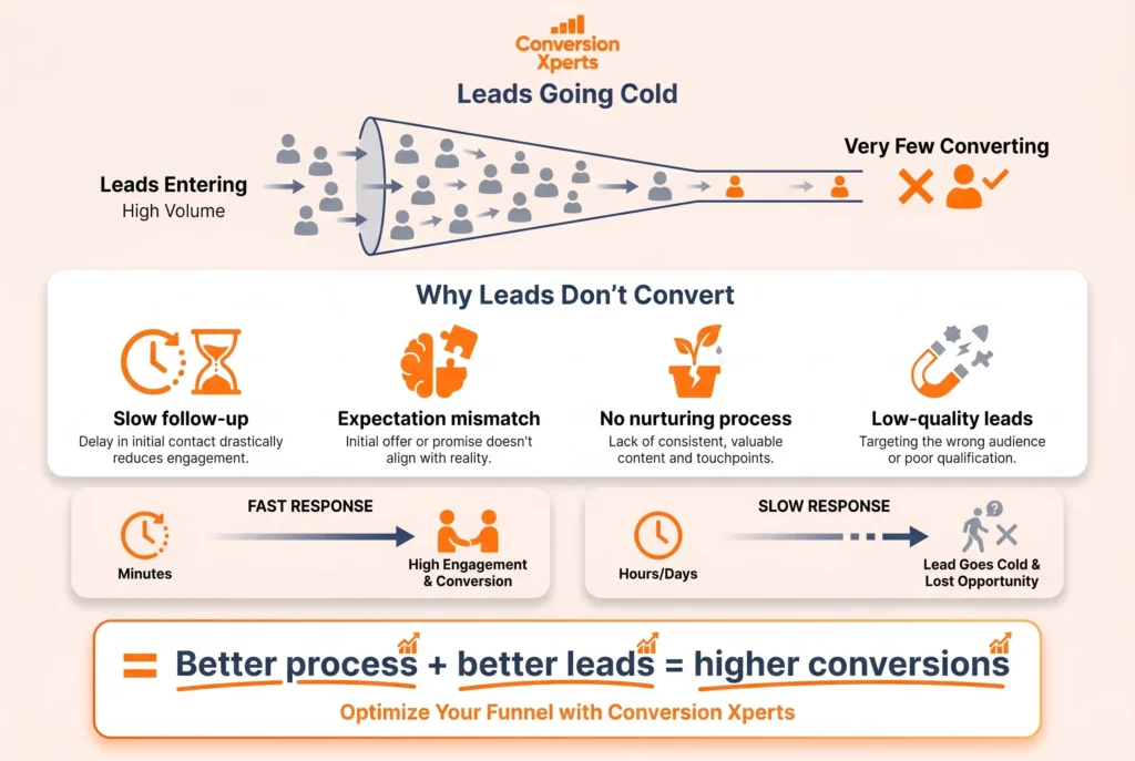 Why businesses fail to convert leads