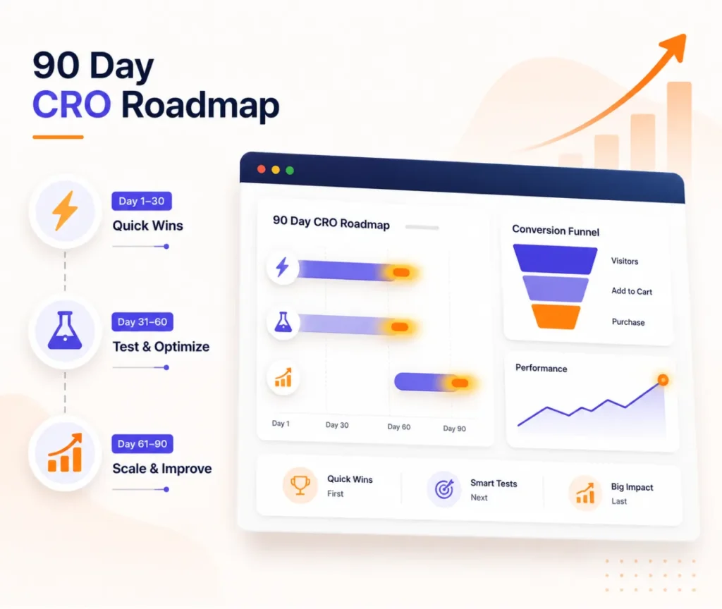 CRO optimized 90 day conversion rate optimization roadmap