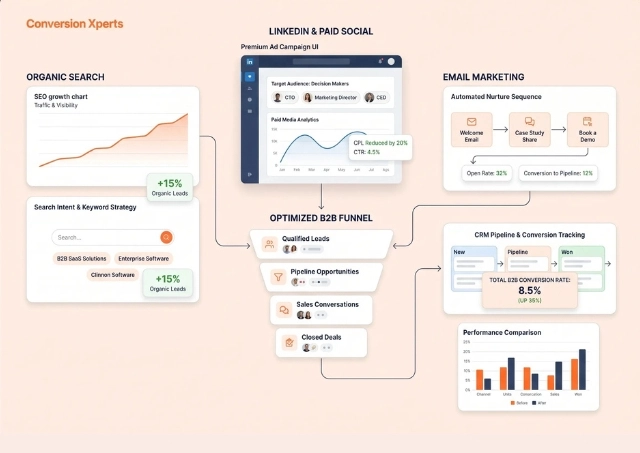 B2B conversion rate by channel 2026