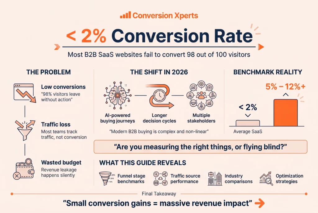 B2B SaaS conversion benchmarks 2026
