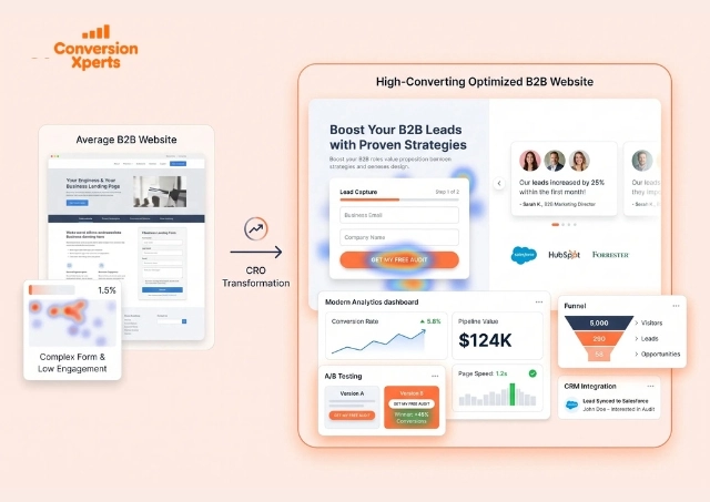 B2B website conversion rate benchmark