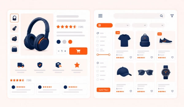 CRO optimized e-commerce product and category pages