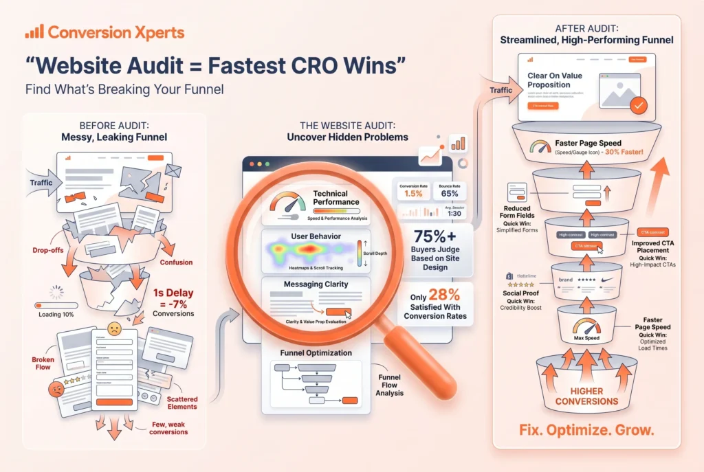 Website audit for quick conversion wins