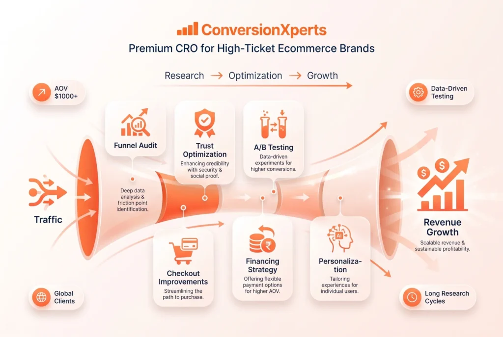How ConversionXperts helps high ticket ecommerce brands improve conversions