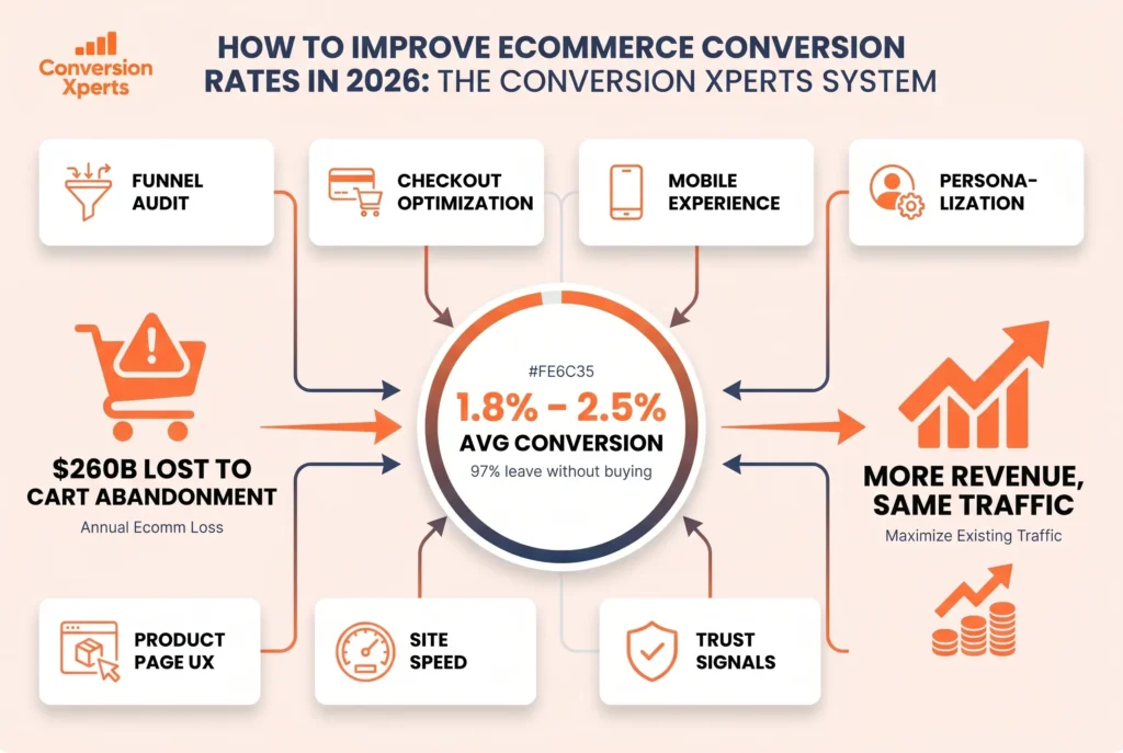 Improve ecommerce conversion rate strategies that work in 2026