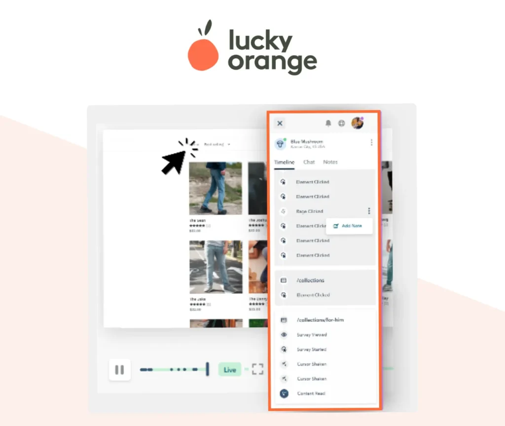 E-commerce CRO insights powered by Lucky Orange tracking tools