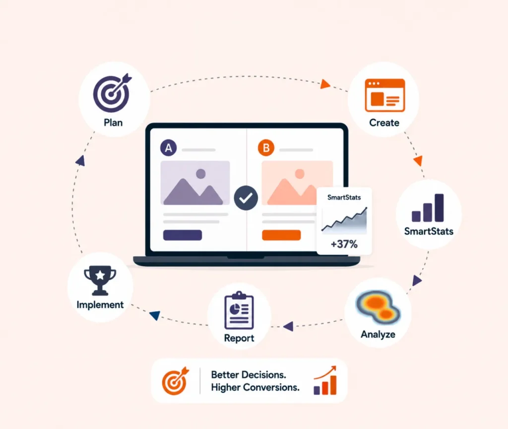 CRO optimized VWO A/B testing services for conversion growth