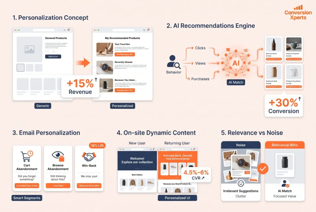 Personalization and AI for high converting ecommerce stores