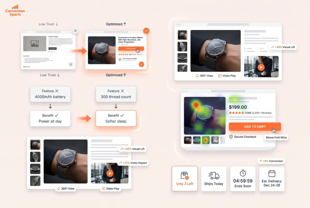 Product page optimization for better ecommerce conversions