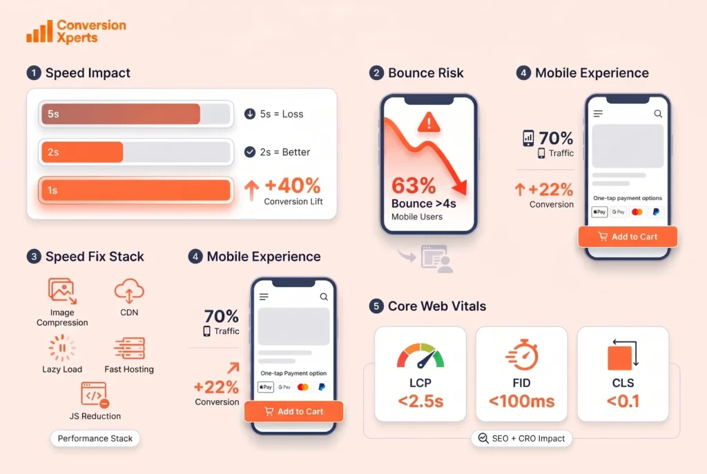 Site speed and mobile experience for better ecommerce performance