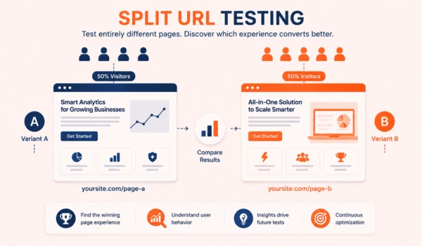 Split URL testing for website conversion optimization