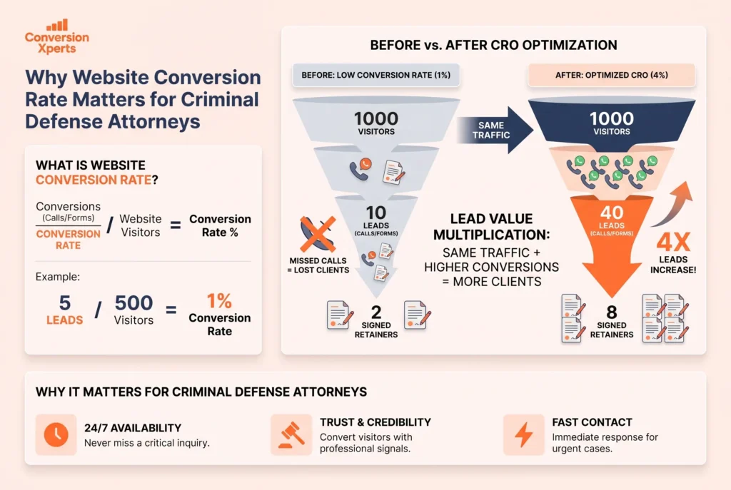 Website conversion rate for attorneys explained