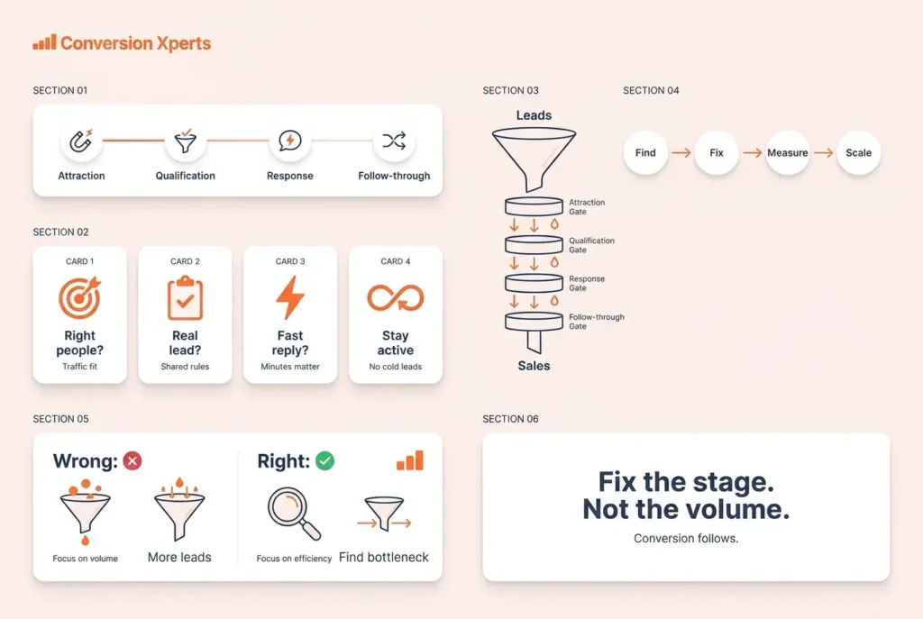 A simple framework for diagnosing a weak conversion rate and identifying performance issues