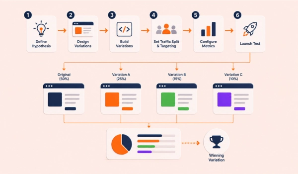 Advanced CRO experimentation with A/B and multivariate testing