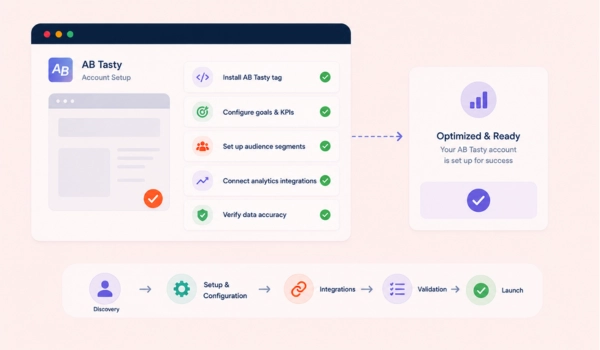 Website optimization using AB Tasty testing platform setup