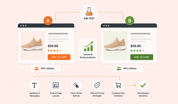 Website optimization using A/B testing on Shopify platforms