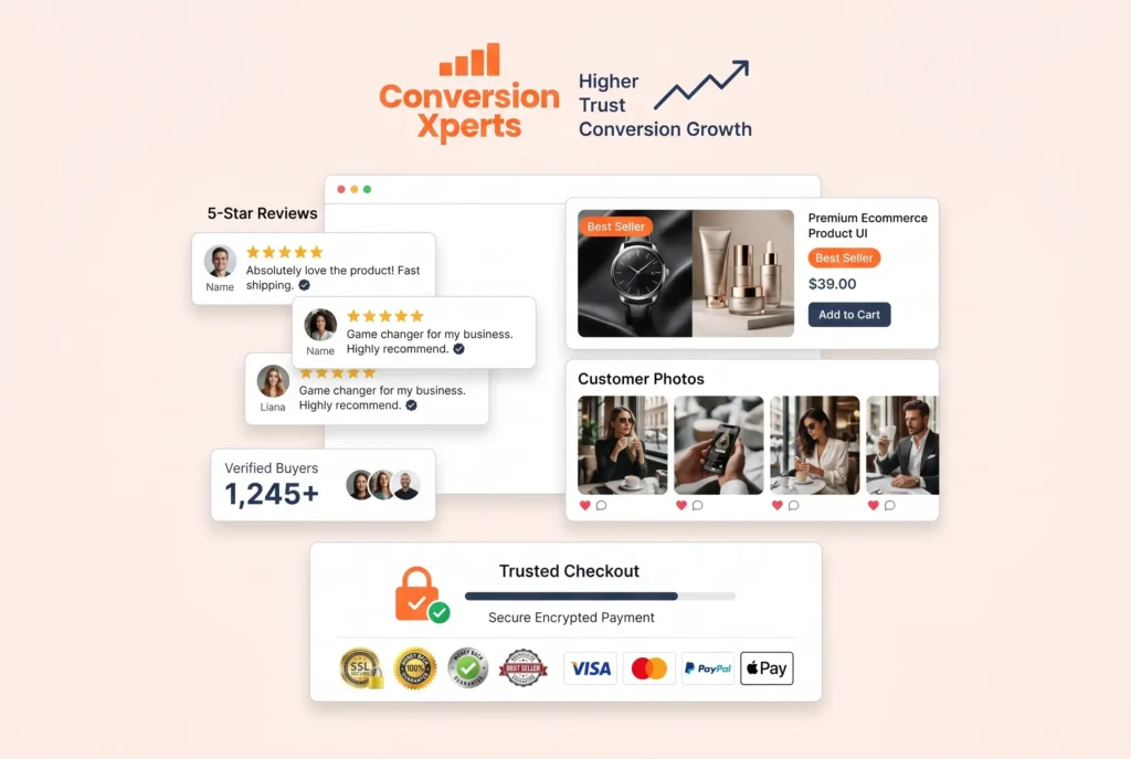 Build trust and social proof to increase ecommerce sales