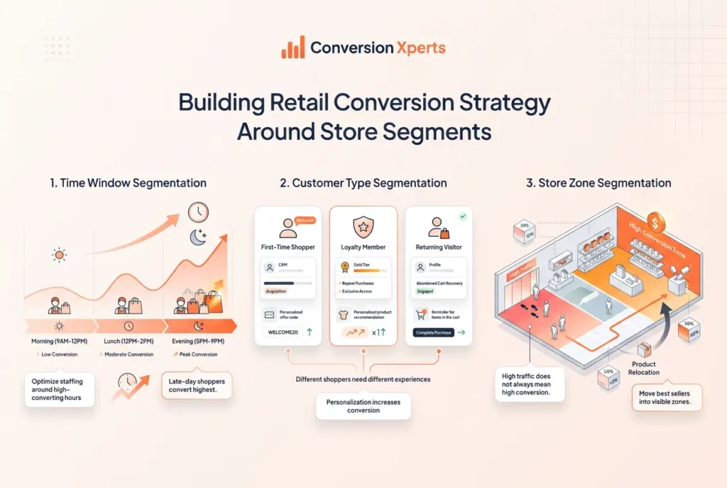 Build retail conversion strategy around customer segments