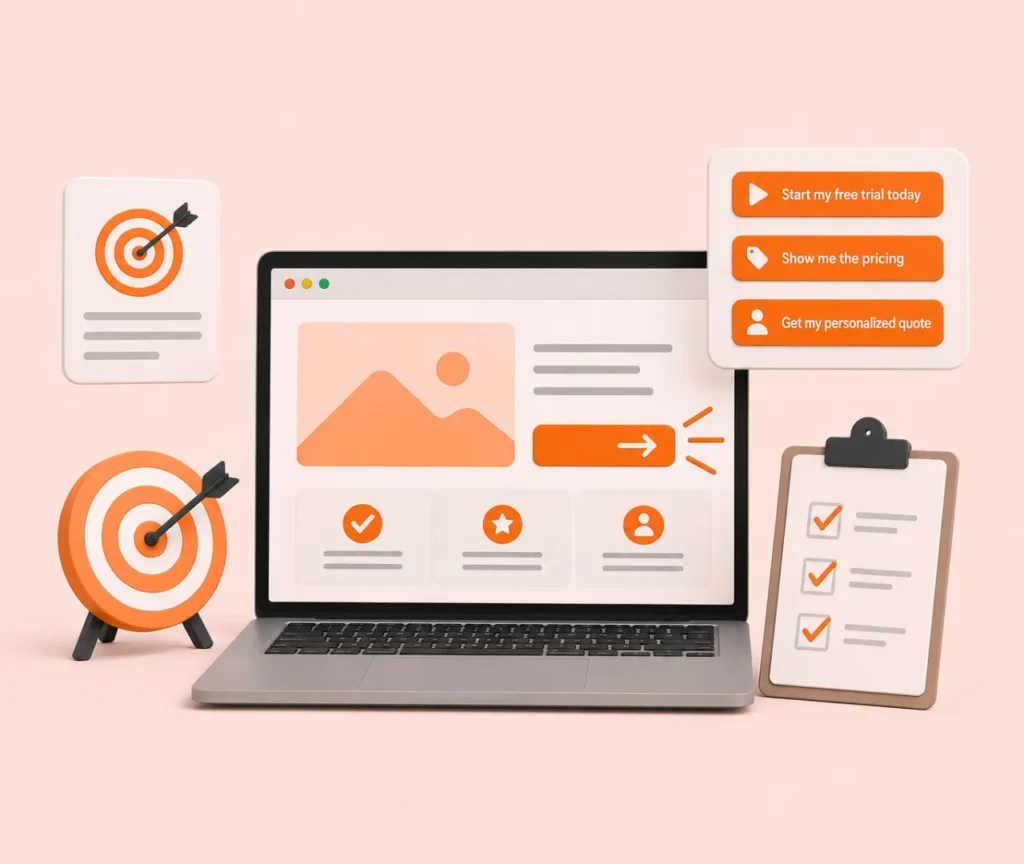 Website optimization through persuasive call to action copy