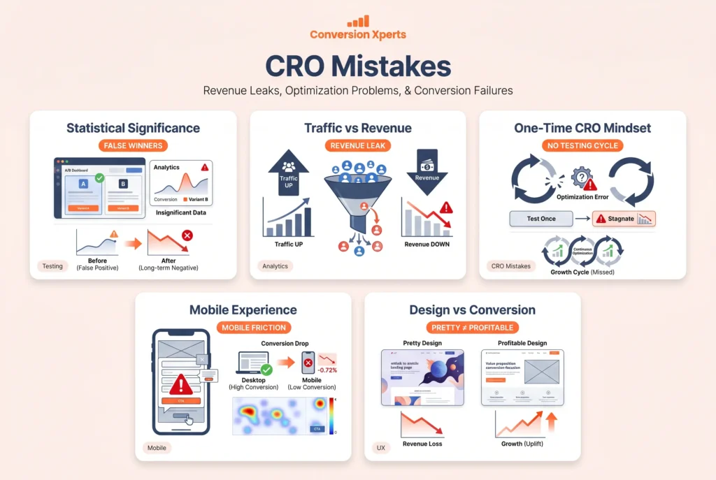 Common CRO mistakes that are costing businesses revenue