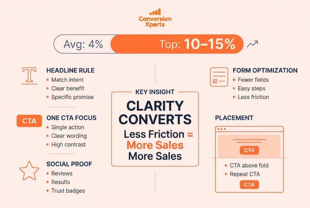 CRO best practices for high converting landing pages