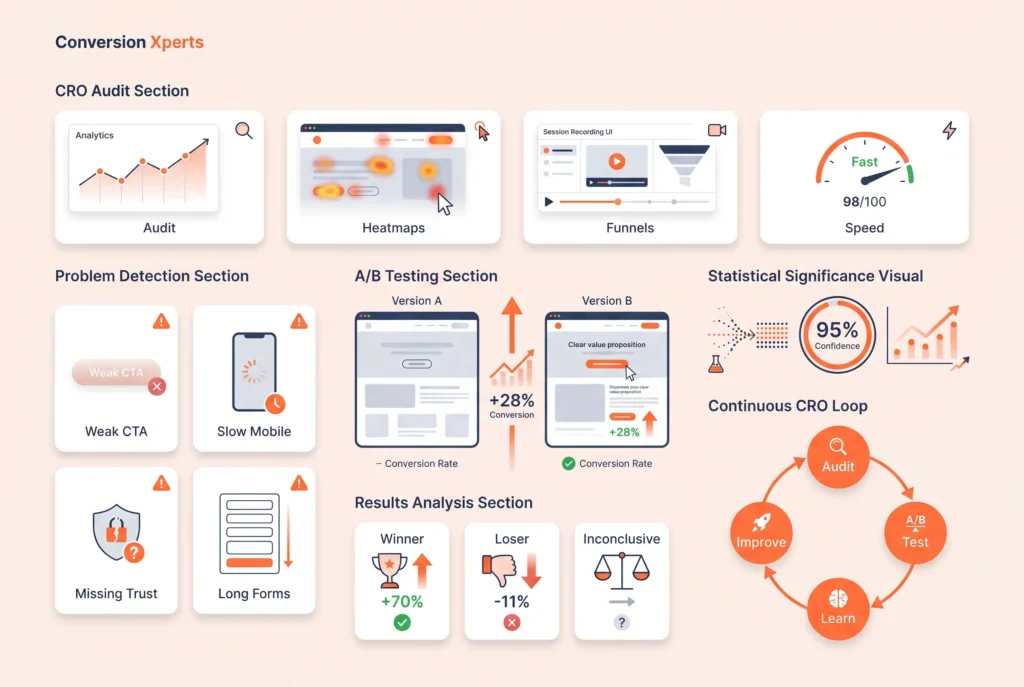 Conversion rate optimization step by step tutorial process