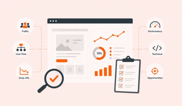 UX and funnel audit for improving website conversion rates