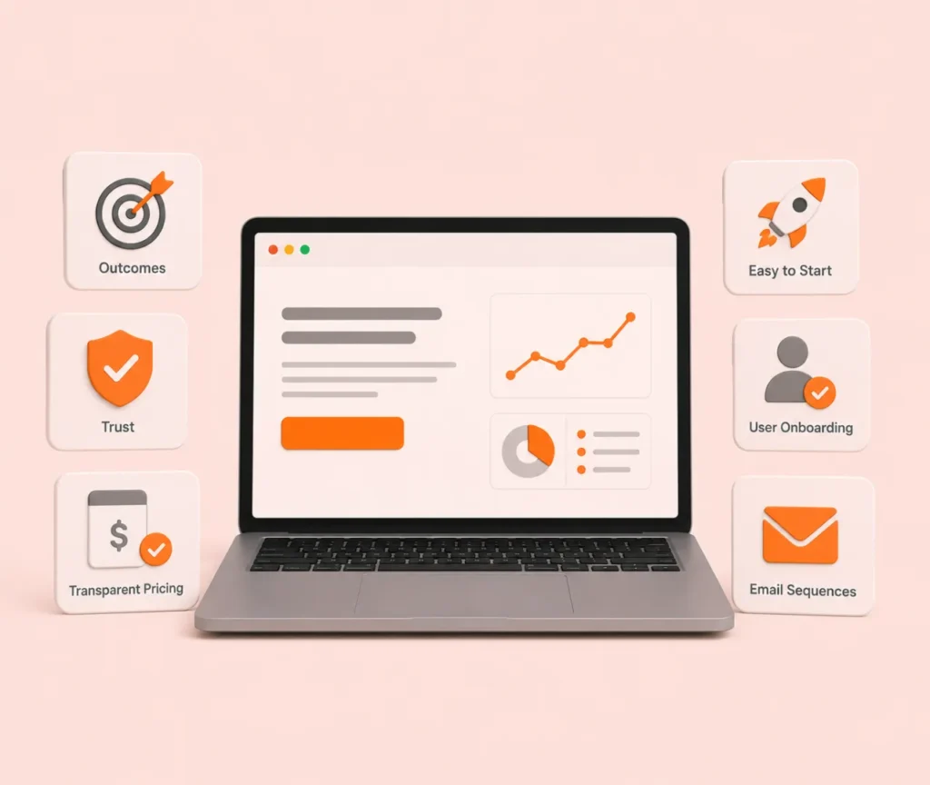 Website optimization through persuasive SaaS and subscription copy