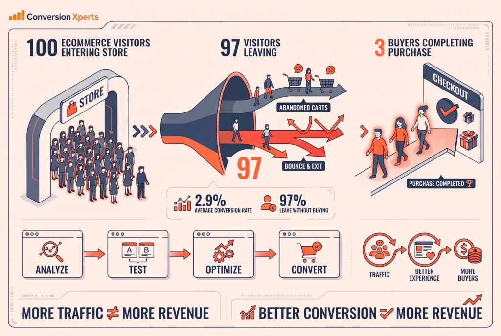 Ecommerce CRO services guide for converting more visitors into buyers
