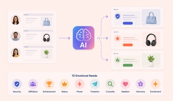Conversion focused EmotionsAI behavioral personalization system