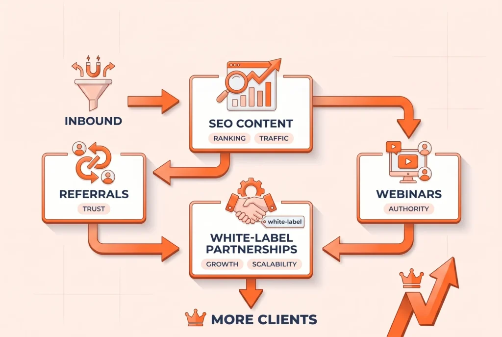 Getting SEO clients through outbound methods like cold outreach and prospecting