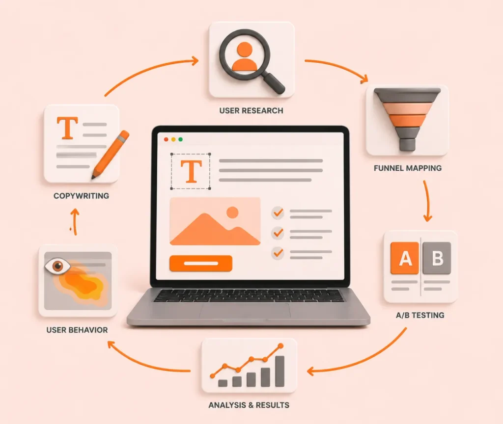 Website optimization using copywriting and conversion strategies