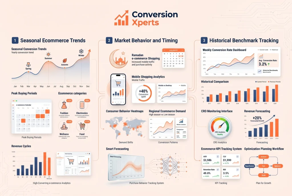 Seasonal trends impact on ecommerce conversion rate