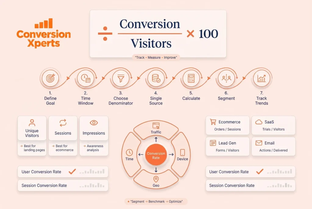how to calculate conversion rate step by step