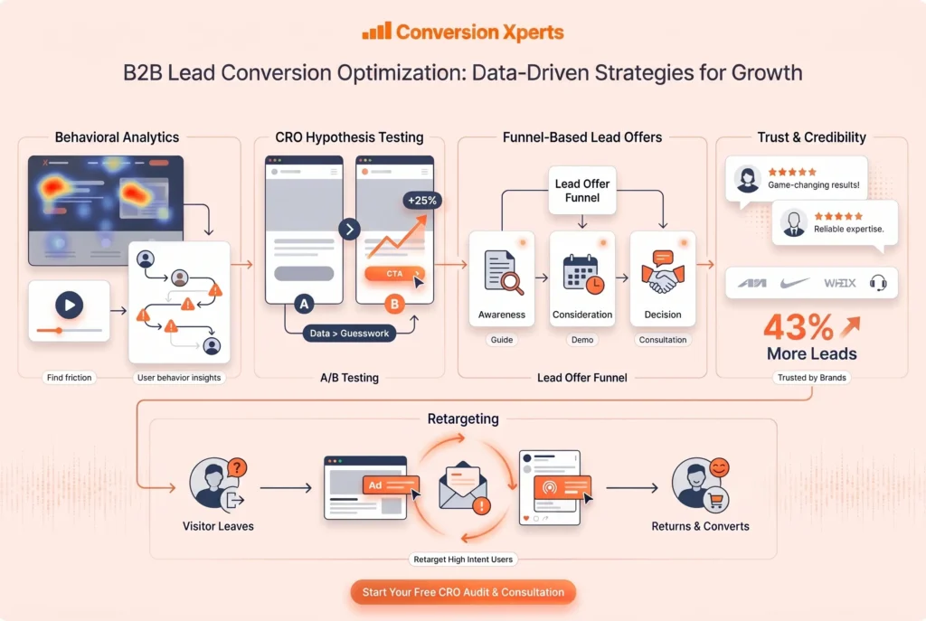 Improve B2B lead conversion rate with CRO strategies