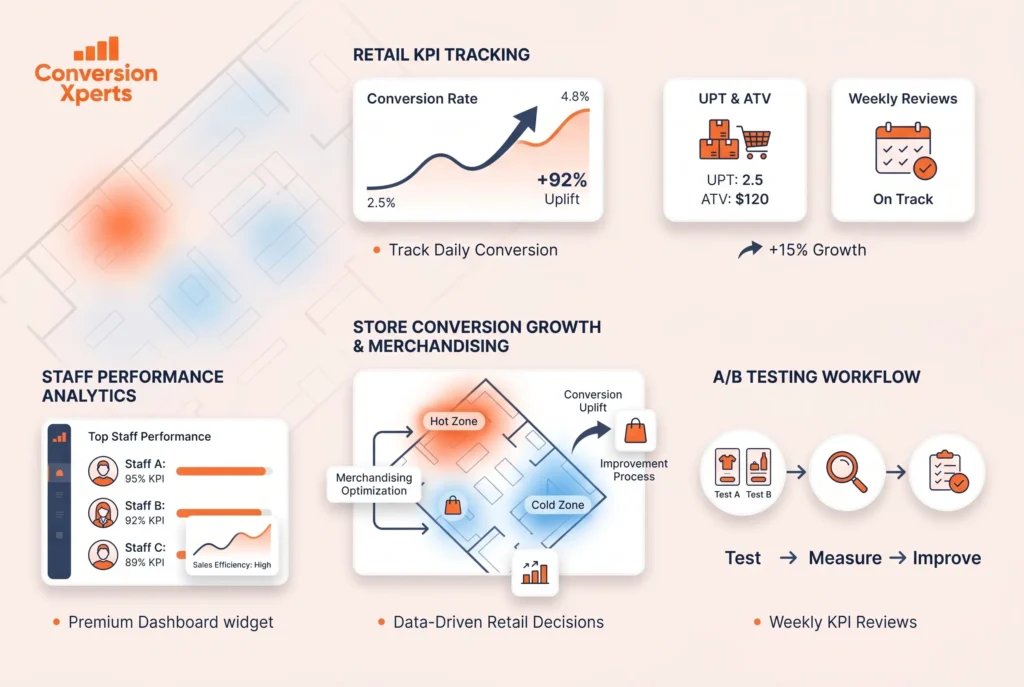 Retail KPIs and metrics to measure conversion performance