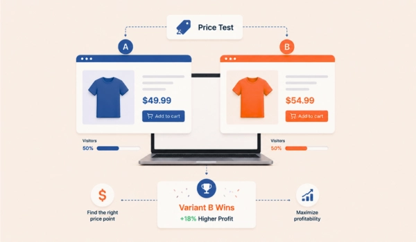 A/B price testing for improving conversion and profitability