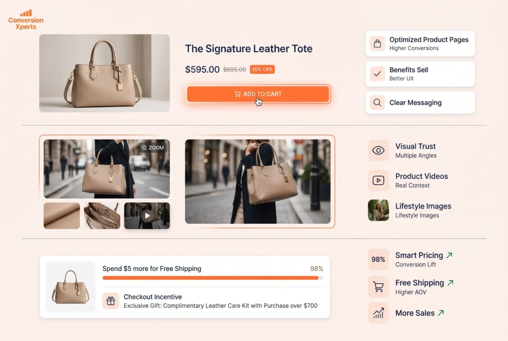 Optimize product pages for higher ecommerce conversions