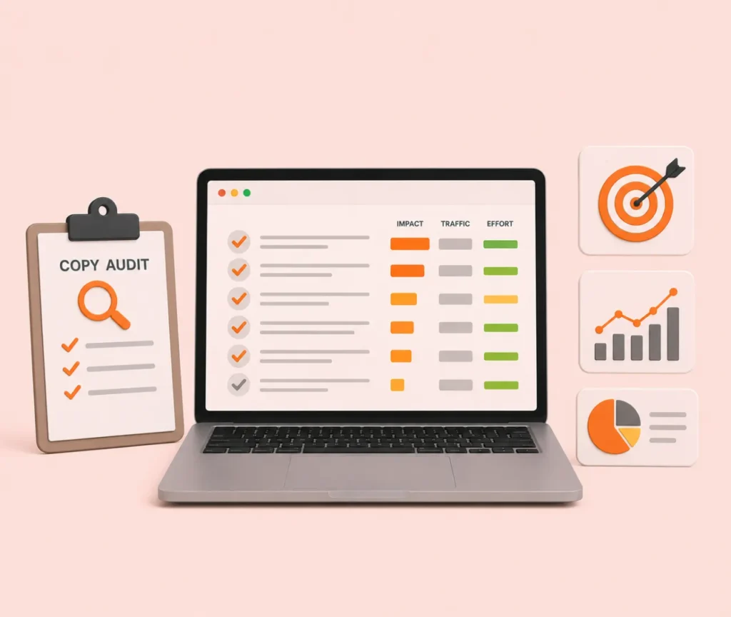 Website optimization through structured copywriting audits