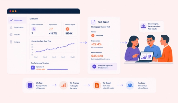 Clear analytics reporting for CRO insights and decision making