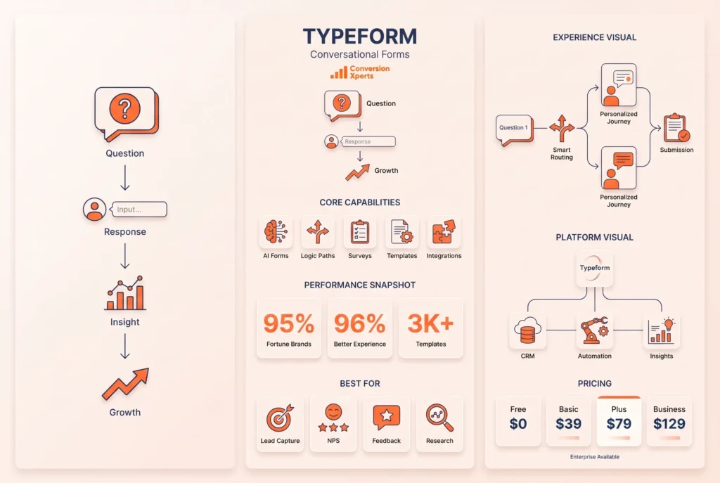 Typeform interactive forms and surveys for lead generation and CRO